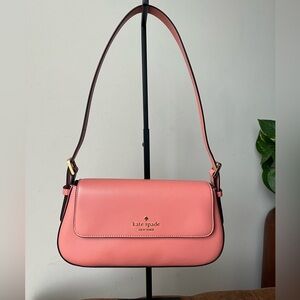 Kate Spade Madison Saffiano Leather Shoulder Bag in Coral Pink